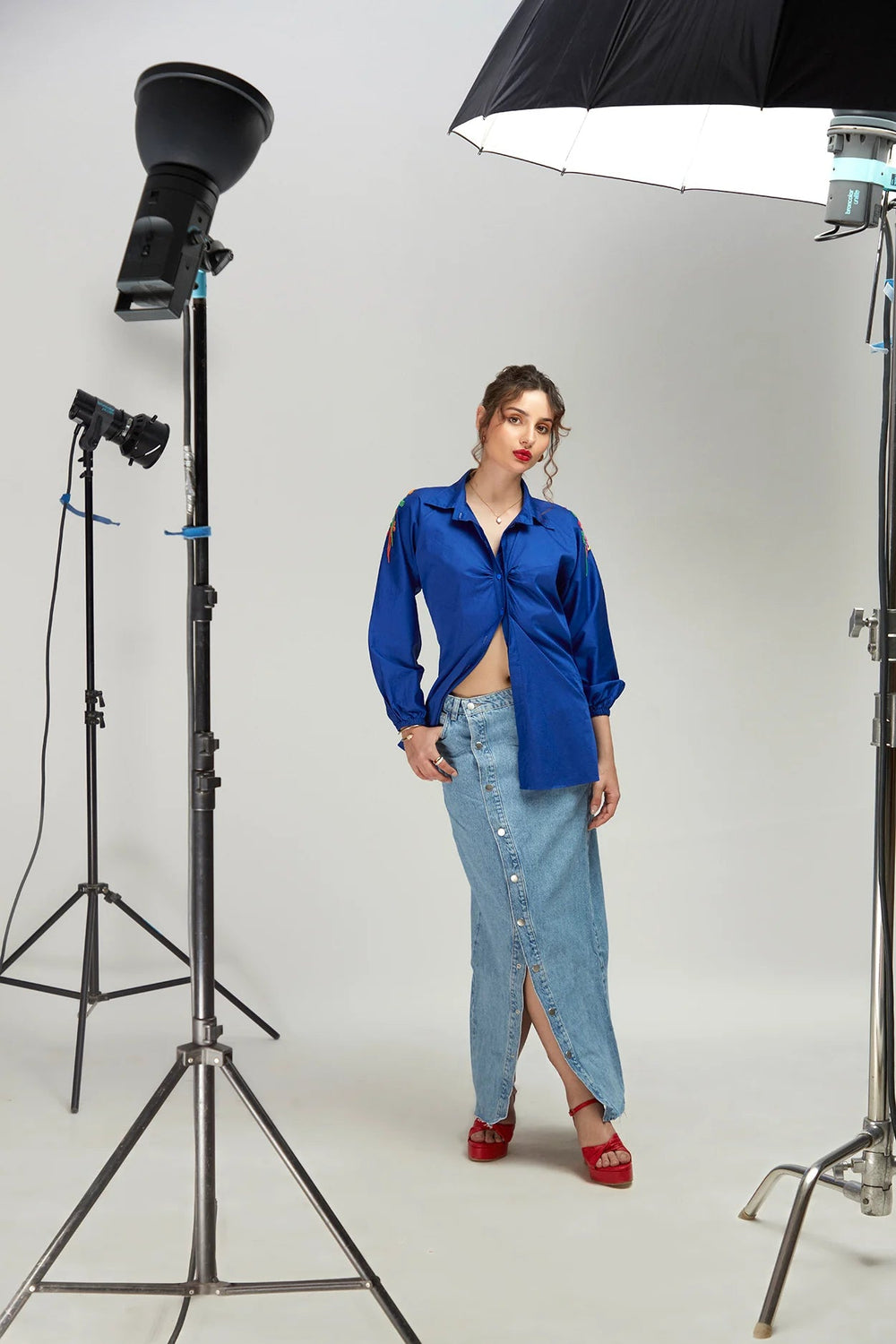 Bubble gumblue shirt - Zilaire