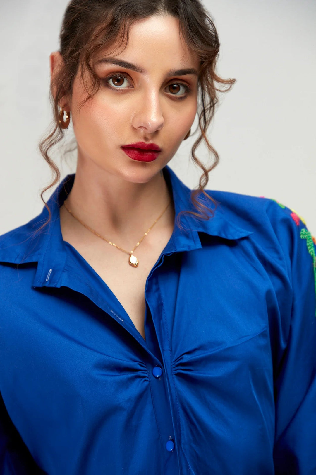 Bubble gumblue shirt - Zilaire
