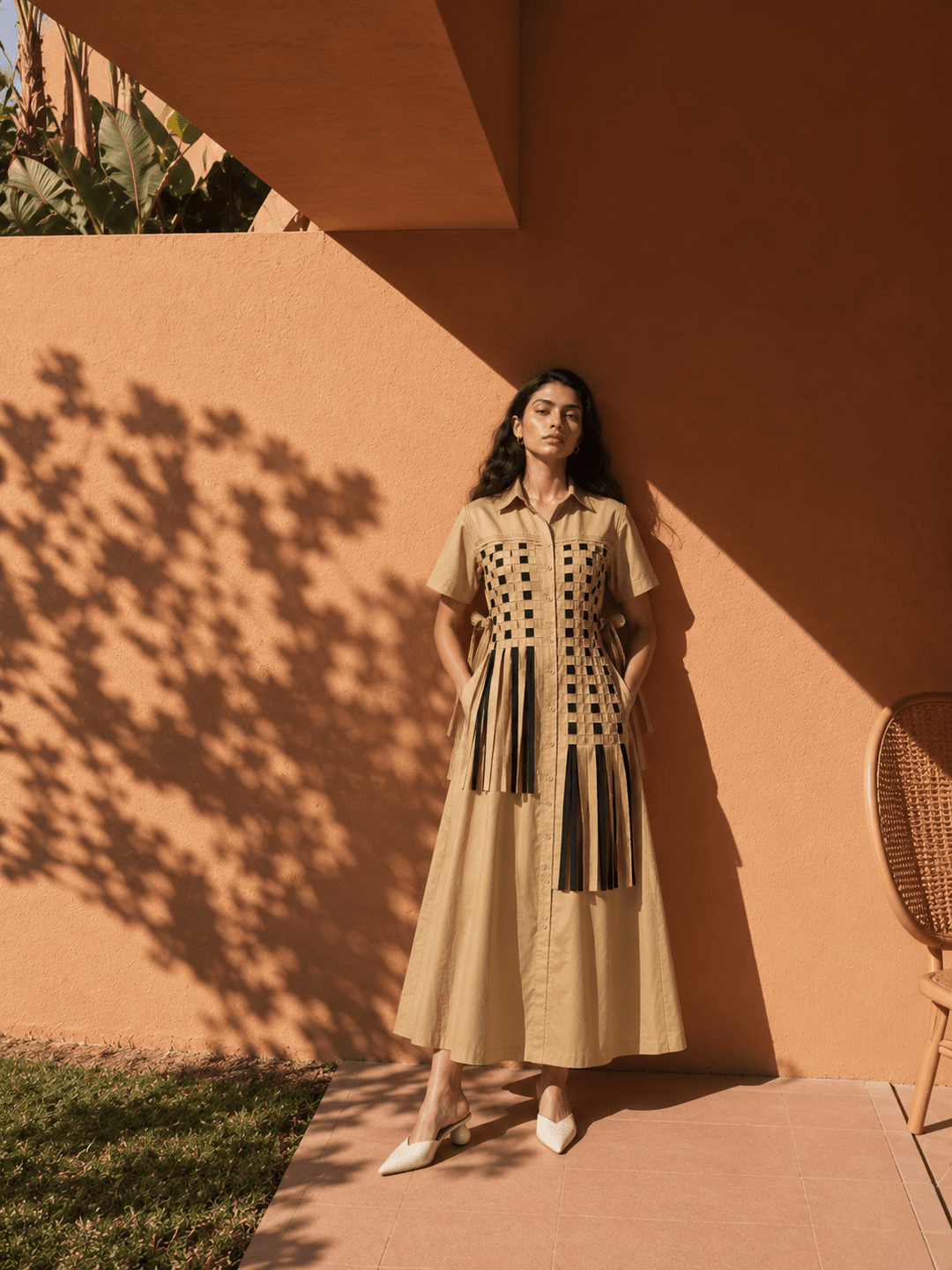 DUNE BEIGE VEST DRESS - Zyrex fashion LLP