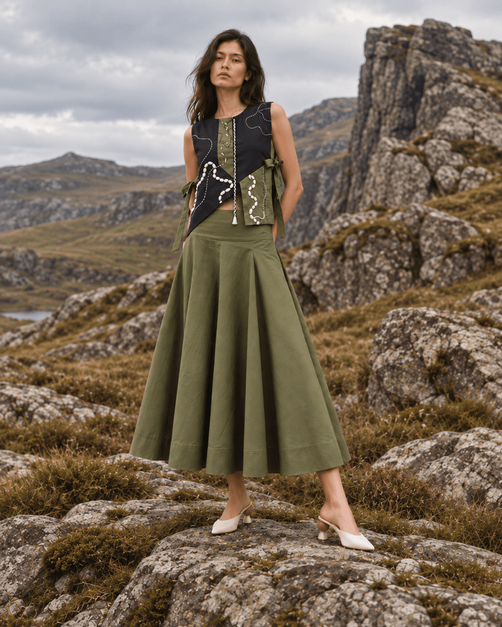 DUNE GRASS SKIRT SET - Zyrex fashion LLP