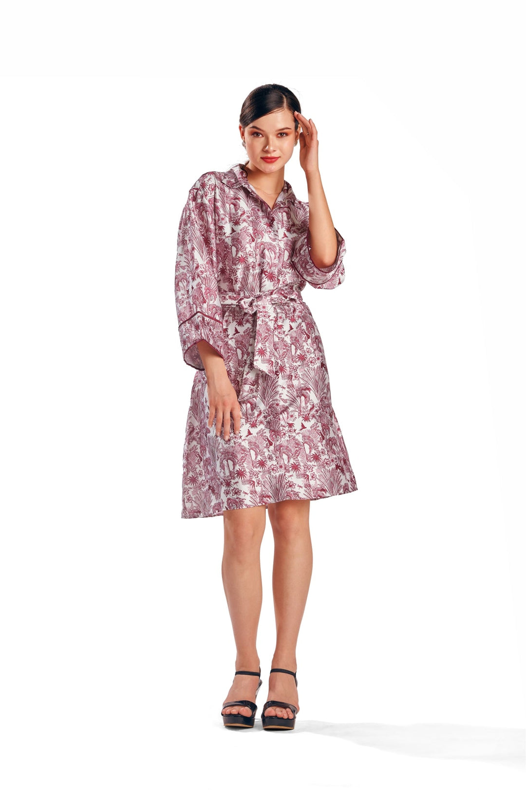 Alessia Dress (Wine) - Zilaire