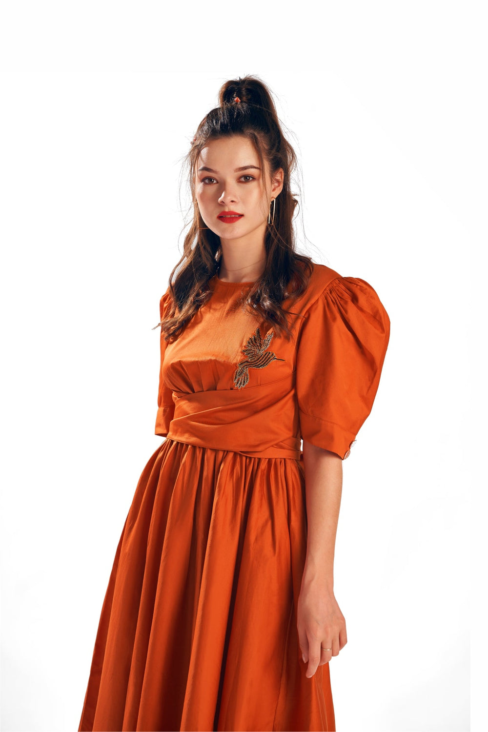Argula Dress (Burnished Rust) - Zilaire