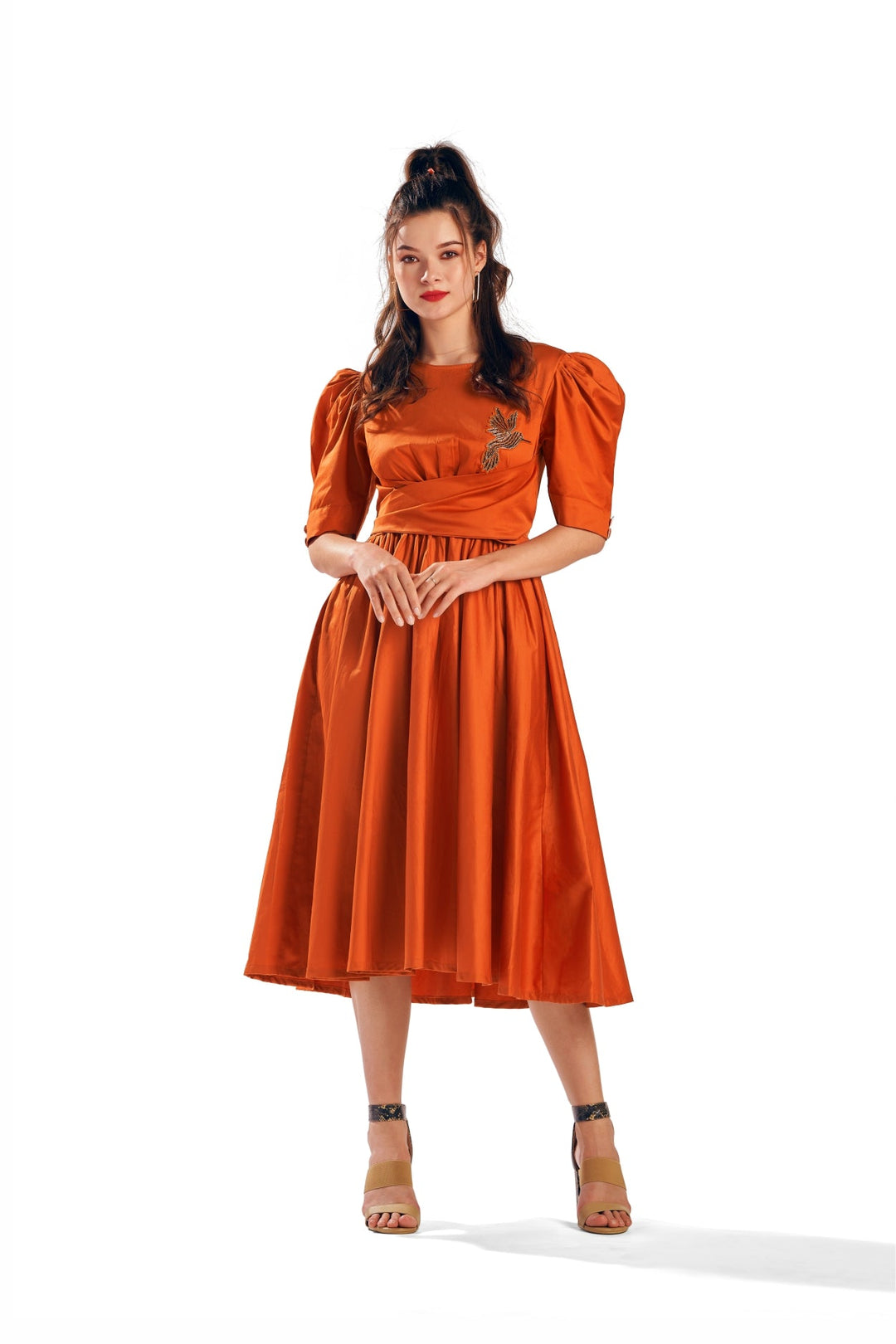 Argula Dress (Burnished Rust) - Zilaire
