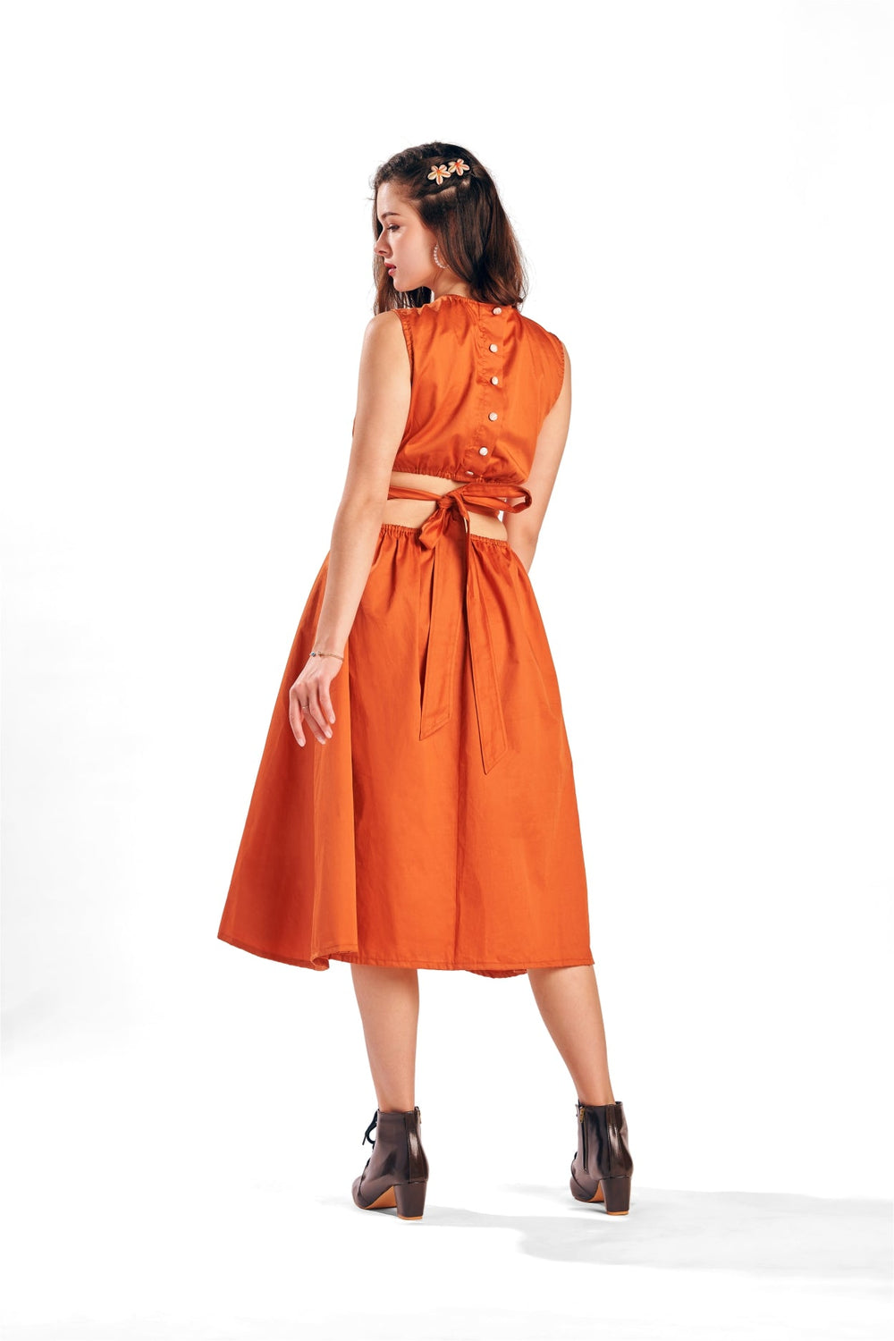 Aspen Dress (Burnished Rust) - Zilaire