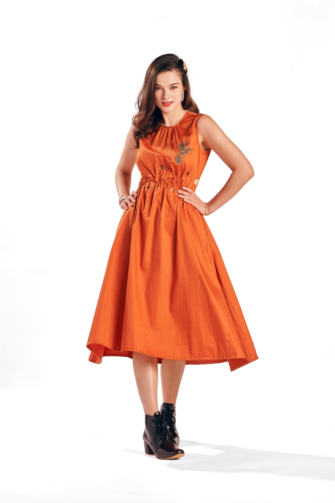 Aspen Dress (Burnished Rust) - Zilaire