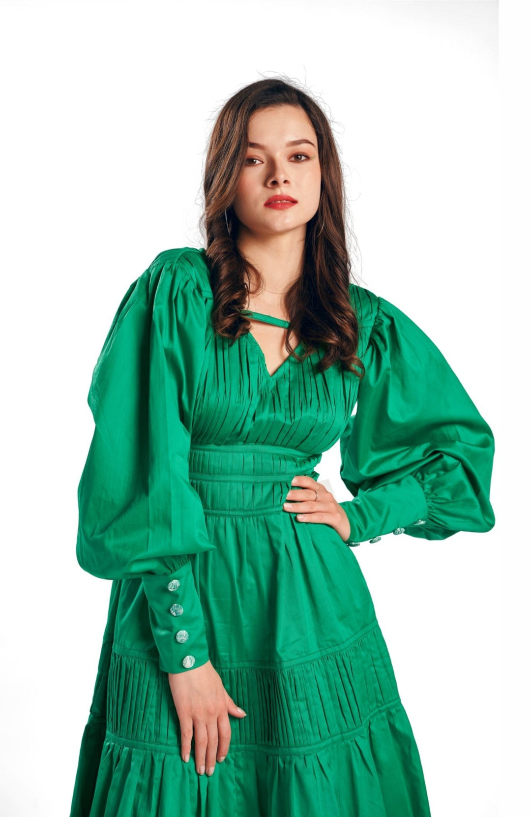 Avian Dress (Green) - Zilaire
