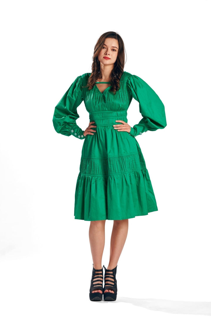 Avian Dress (Green) - Zilaire