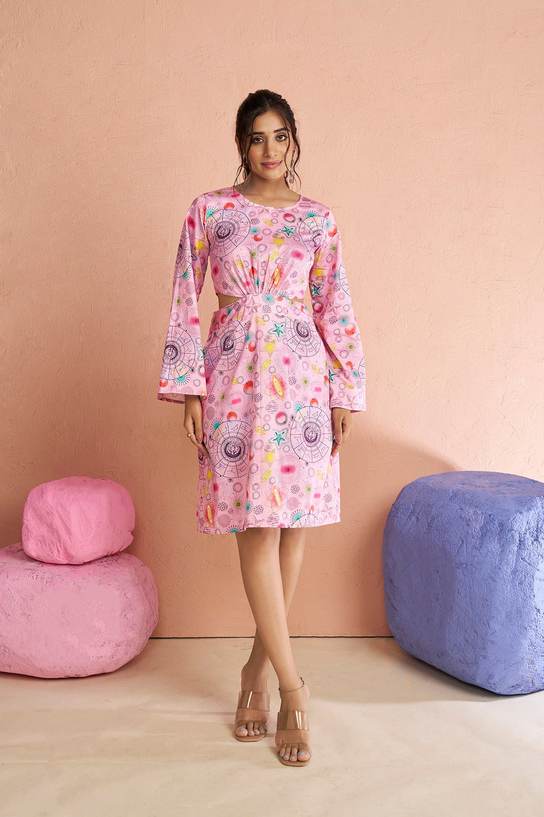Carly pink dress - Zilaire