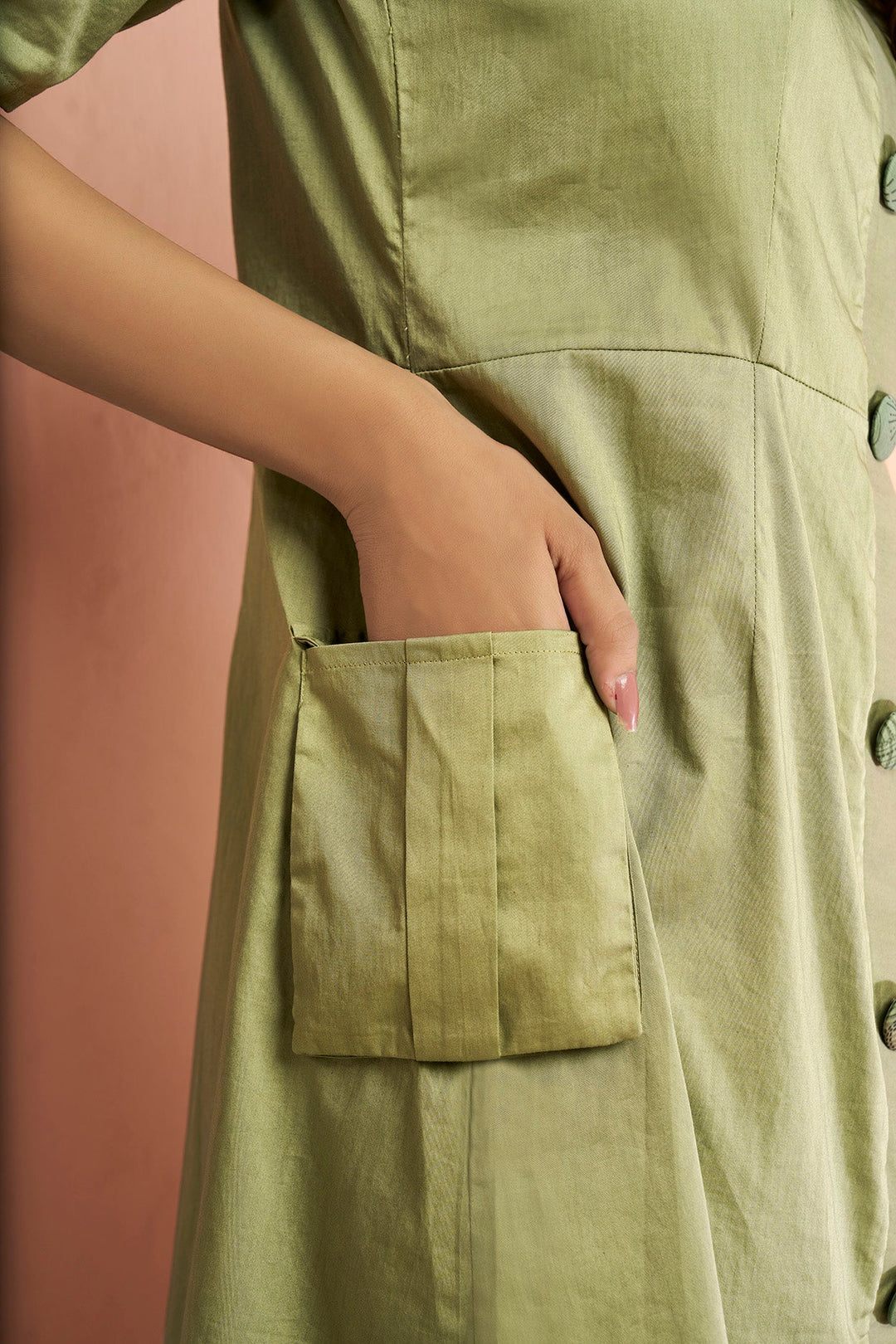 Cassie Olive Green Dress Zyrex fashion LLP Cassie Olive Green Dress Zyrex fashion LLP