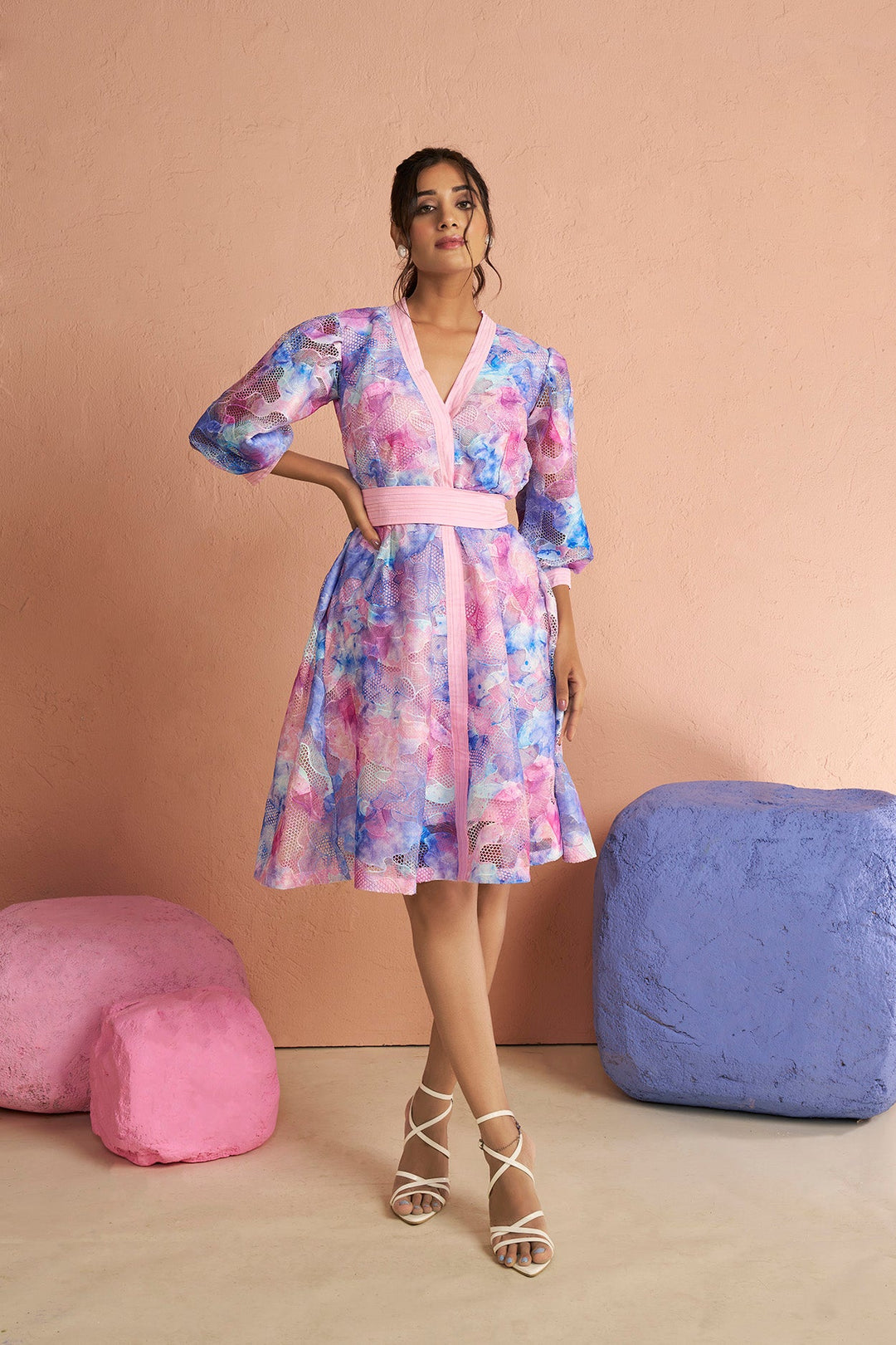 Cynthia Pastel Pink Dress - Zilaire