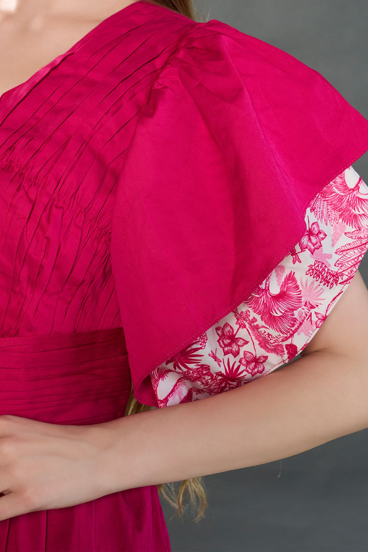 Zany Zinnia Dress (Ruby Pink) - Zilaire