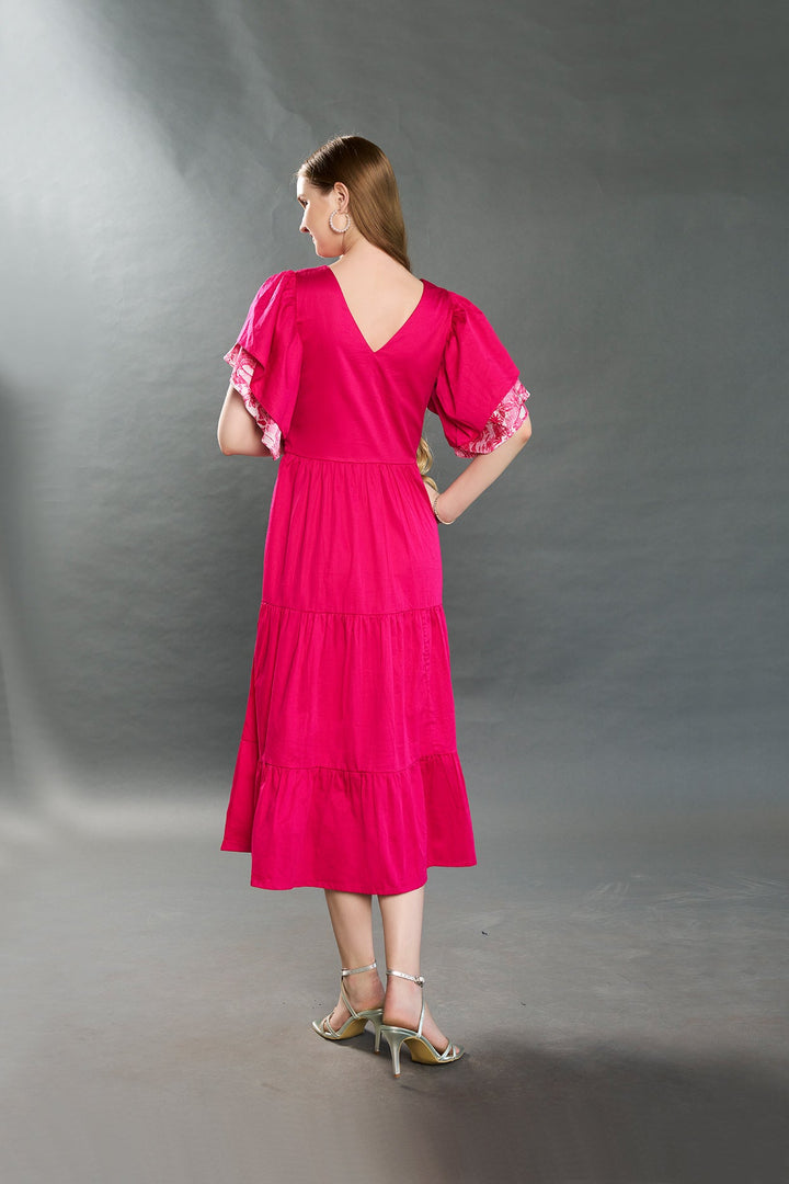 Zany Zinnia Dress (Ruby Pink) - Zilaire