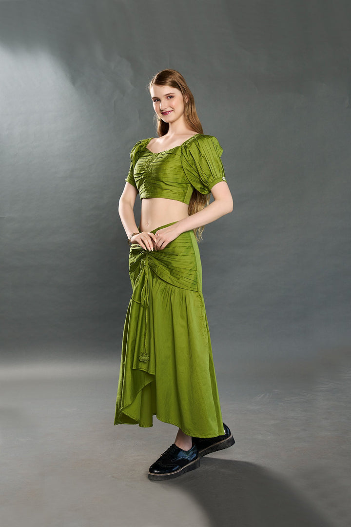 Zena Olive Green Top - Zilaire
