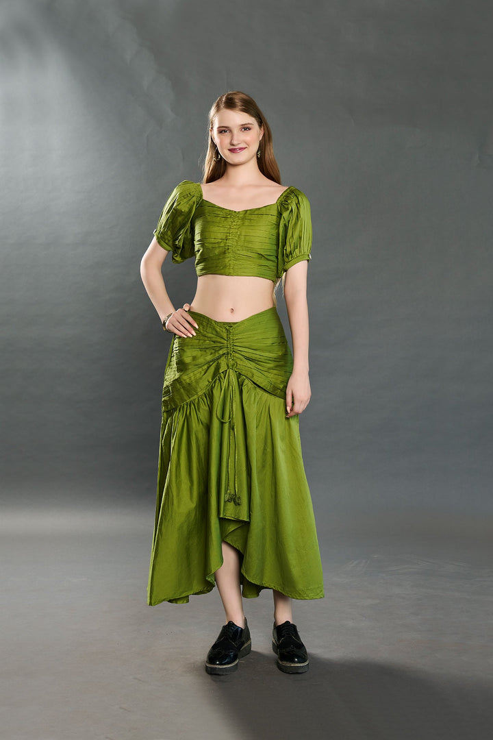 Zena Olive Green Top - Zilaire